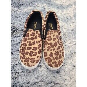Arizona Jeans Co. Brown Gills-A Leopard Print Flatform Sneakers Size 7 M